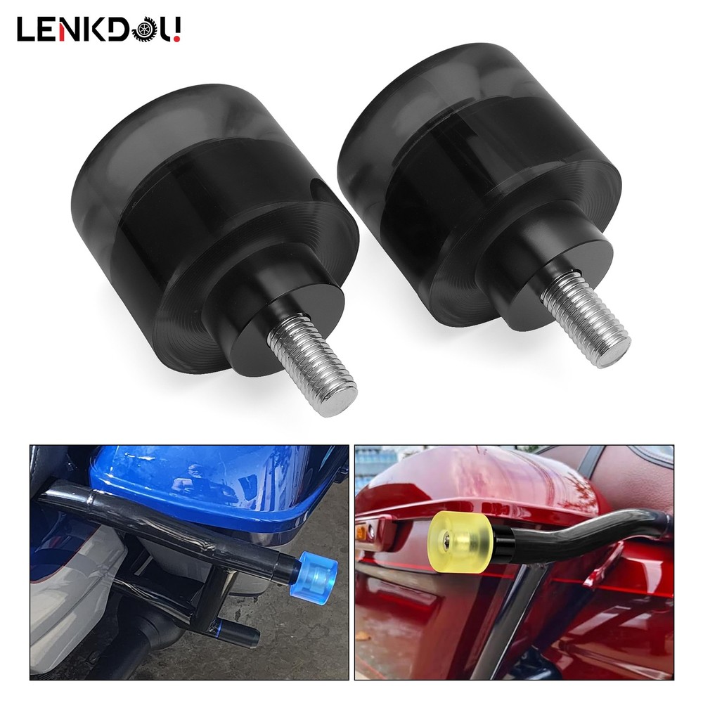 2Pcs M12 Protective Slider Crash Bar End Balls Engine Guard Protector For Harley
