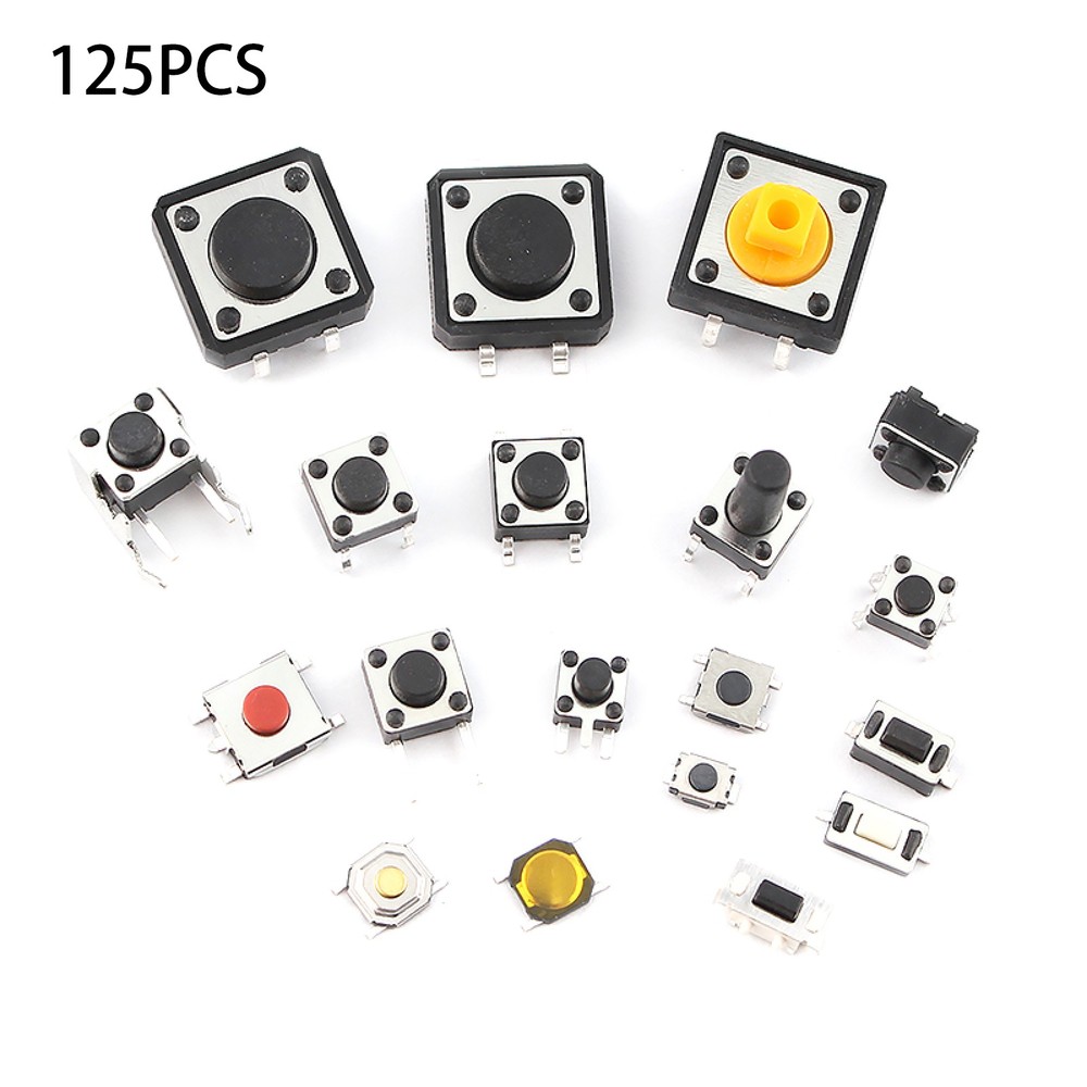25-Type Assorted Micro Switch Push Tact Button ON/OFF Touch Button Switch Kit a