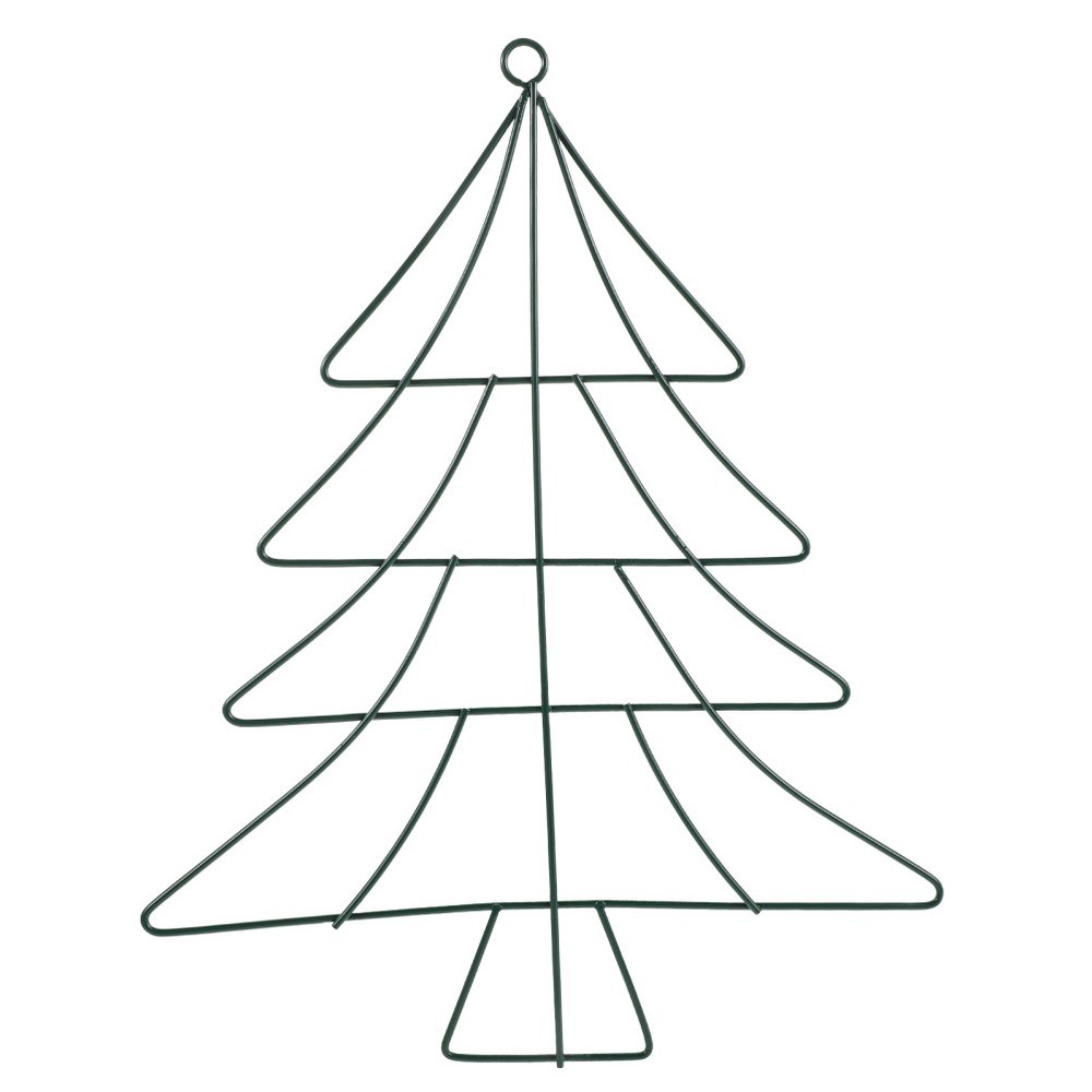 Christmas Tree Yard Decoration Wire Wreath Frame DIY Iron Support