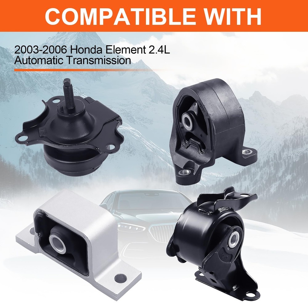 Engine Motor Mount Set & Trans Mount Compatible with Honda Element 2.4L 2003-...