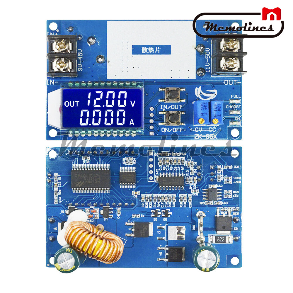 DC-DC 5A Boost Voltage Constant Current Power Supply Module LCD Display w Case