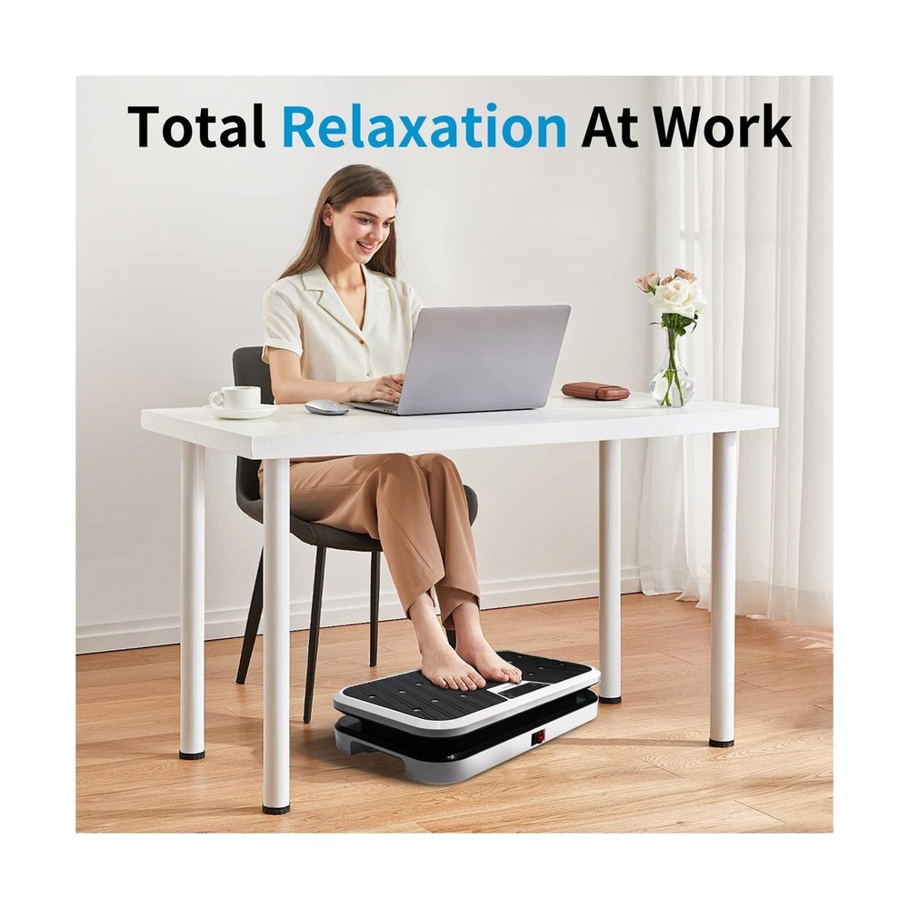Vibration Plate Exercise Machine with Pushup Handle & Bluetooth, Full-Body Vi...