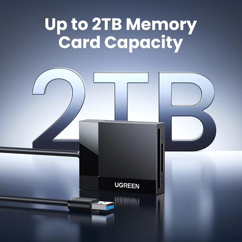 Card Reader 4-In-1 USB3.0/USB-C SD Micro SD TF CF MS Compact Flash Card Adapter