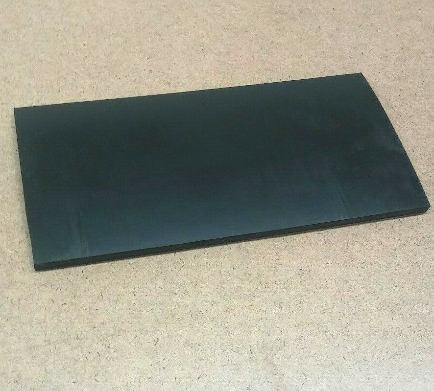 Neoprene Rubber Solid Flex Sheet 1/8" Thick x 6" W x 24" L Rect Pad 60 Duro Blk