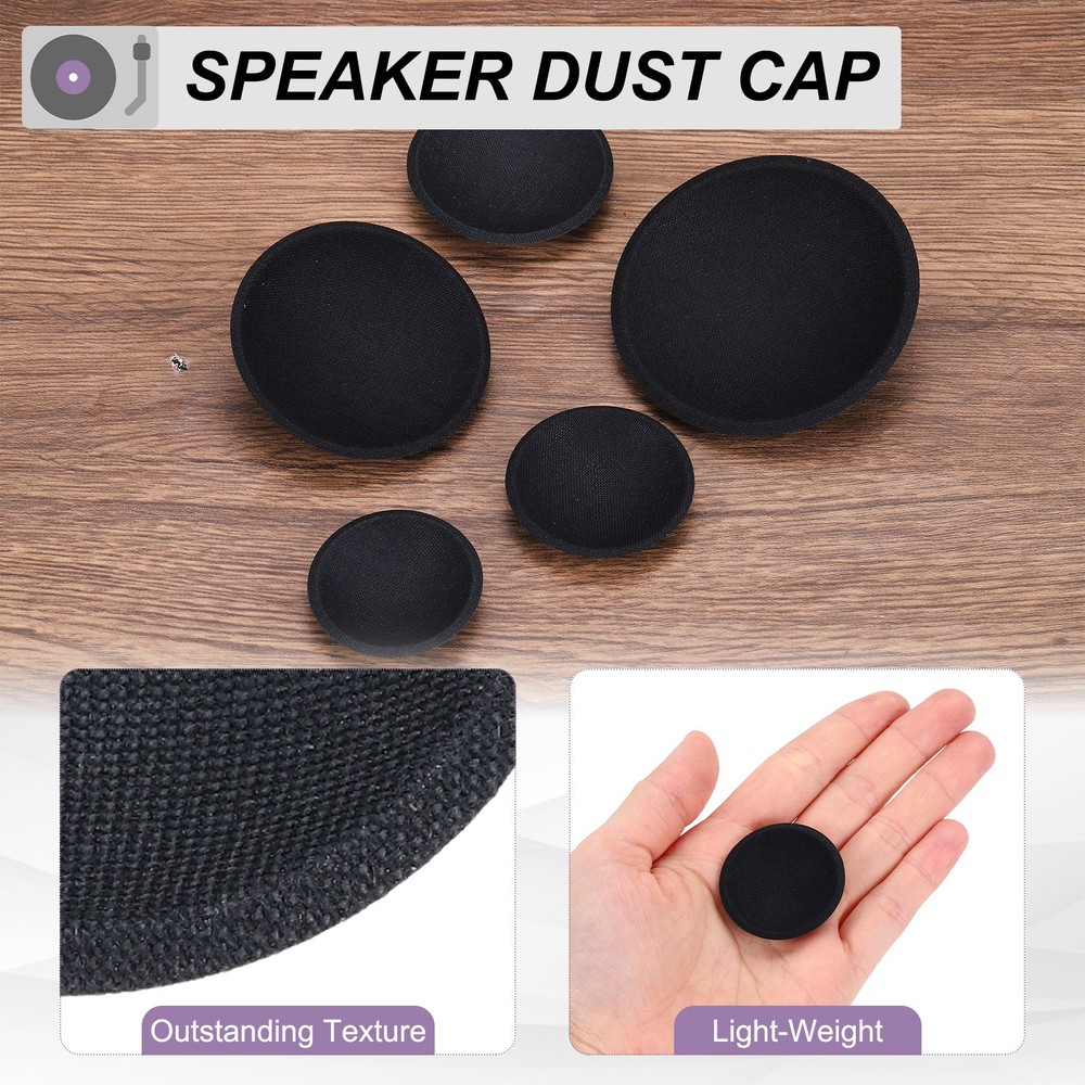 2 Pcs Speaker Dust Cap 35mm/1.4" Outer Diameter Oiled Cloth Cap