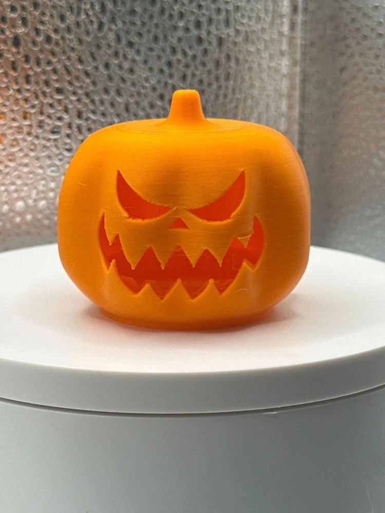 3D Printed Tealight Jack-O-Lantern