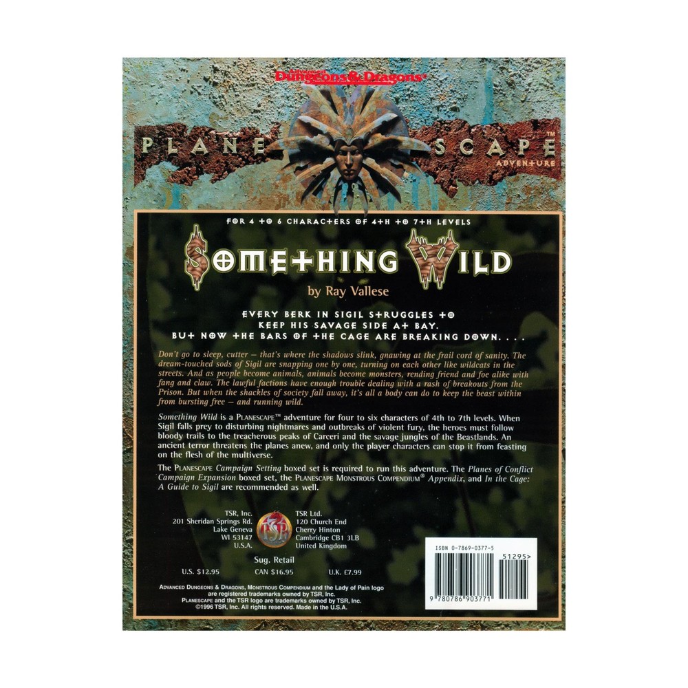 TSR Planescape Something Wild Fair+