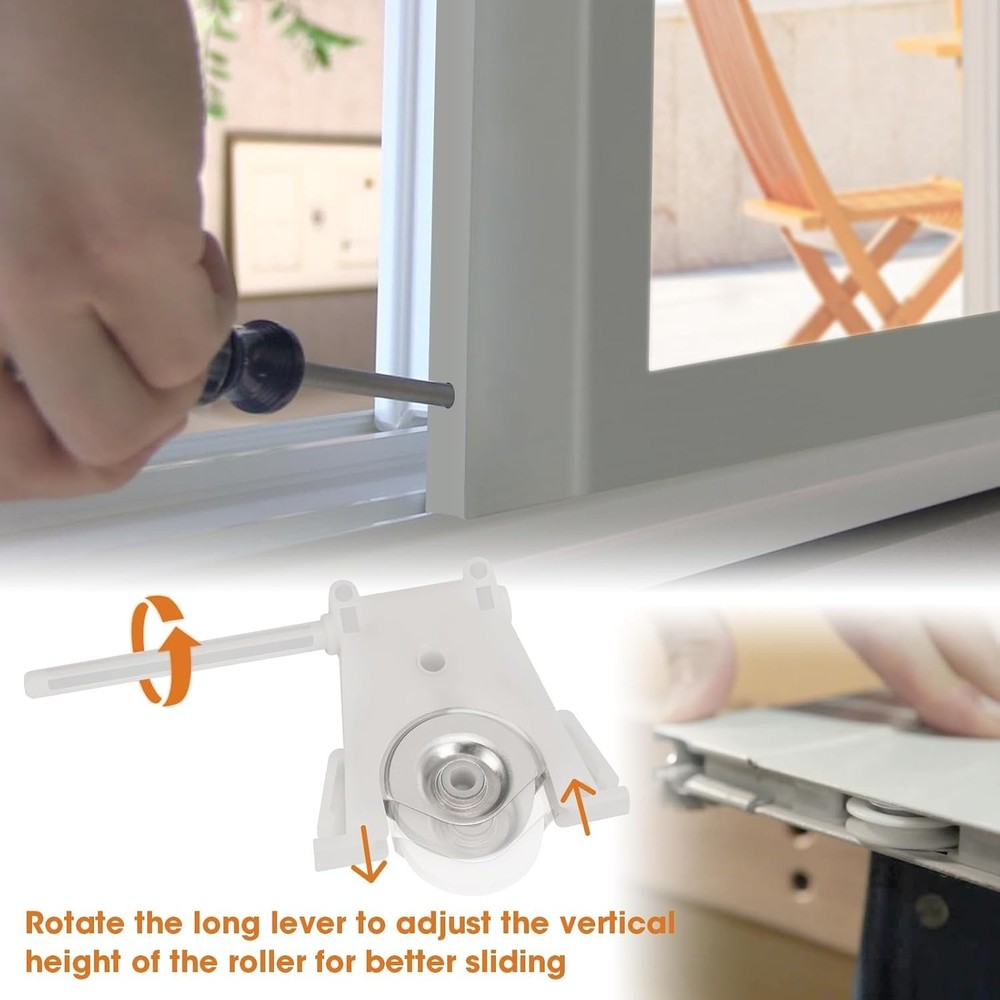 Quality 2 Pack Screen Door Rollers - Adjustable Height, Compatible with Andersen