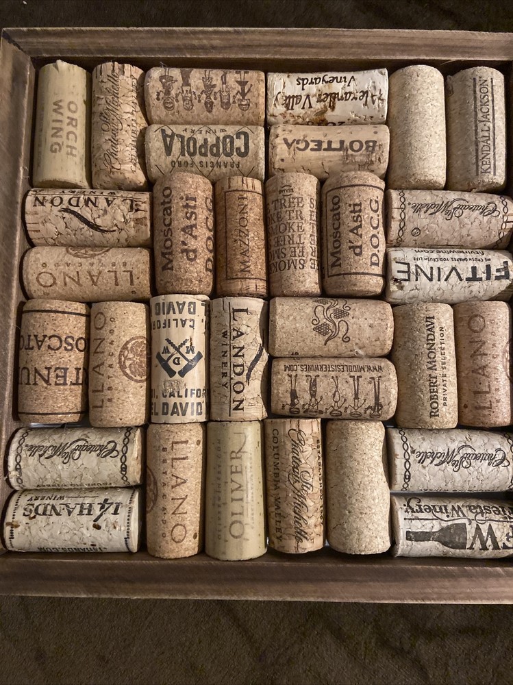 Framed Wine Corks Table Or Wall Home Decor 8x8