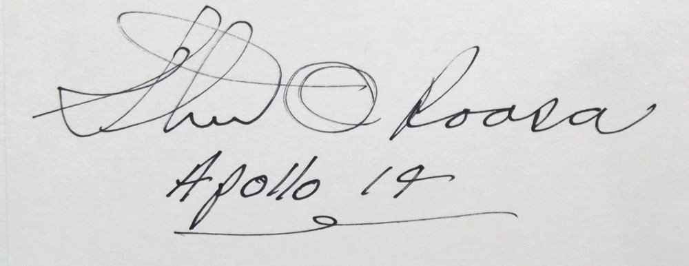 Stuart Roosa Apollo 14 Mission Command Module Pilot Signed Autographed Card
