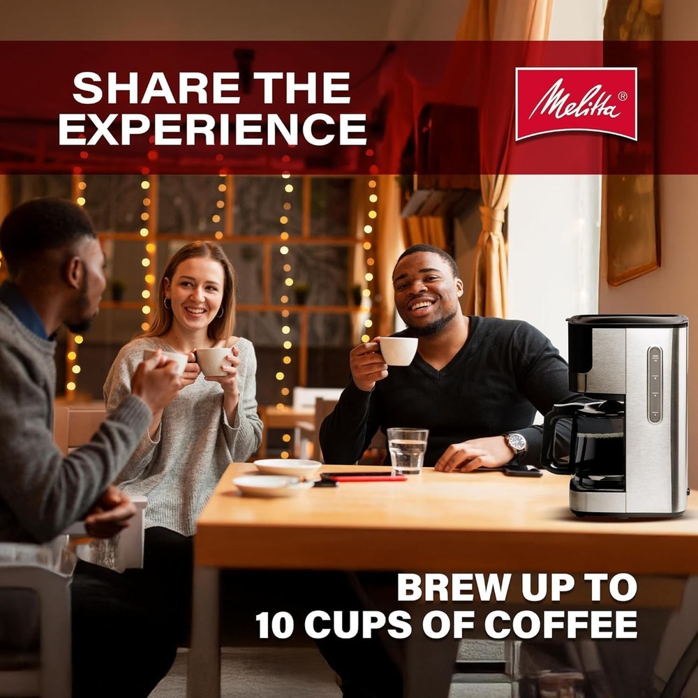 Melitta Aroma Tocco Glass Automatic and Programmable 10-Cup Drip Coffee Maker