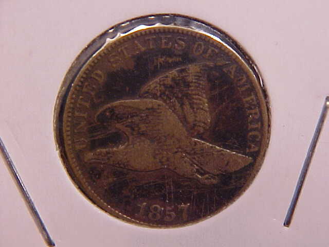 1857 FLYING EAGLE CENT - LIGHT SCRATCHES - VF - SEE PICS! - (X248)