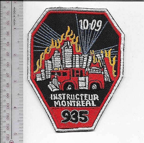 Montreal Fire Department Firefighter School Instructor Class 10-09 Ecole Pompier