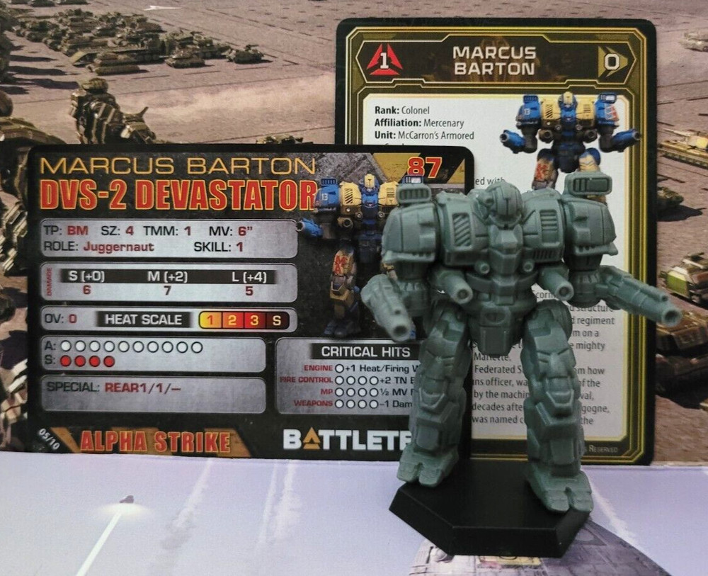 Battletech Devastator Mech Legendary Mechwarriors II Miniature