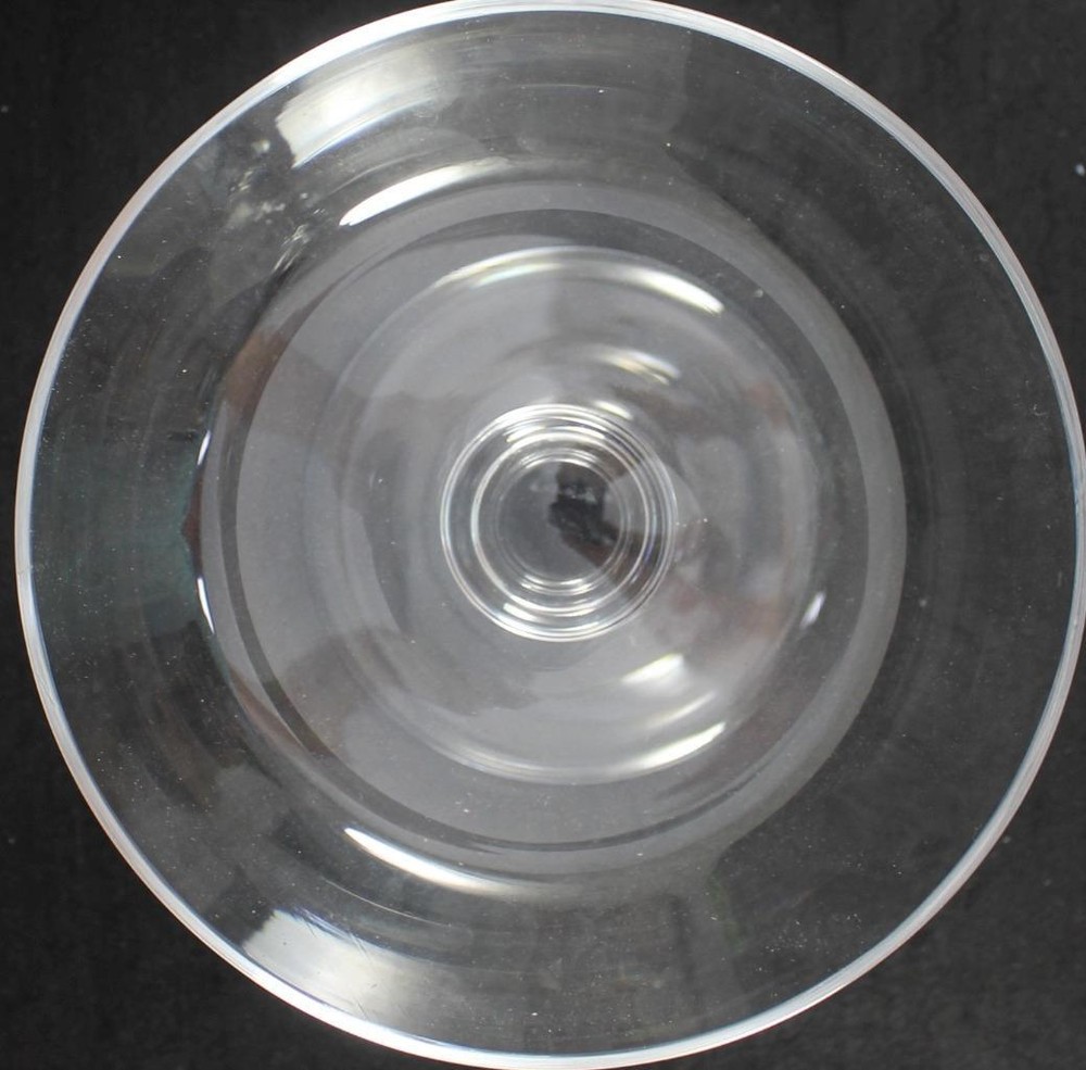 Val St Lambert State Plain Glass Compote