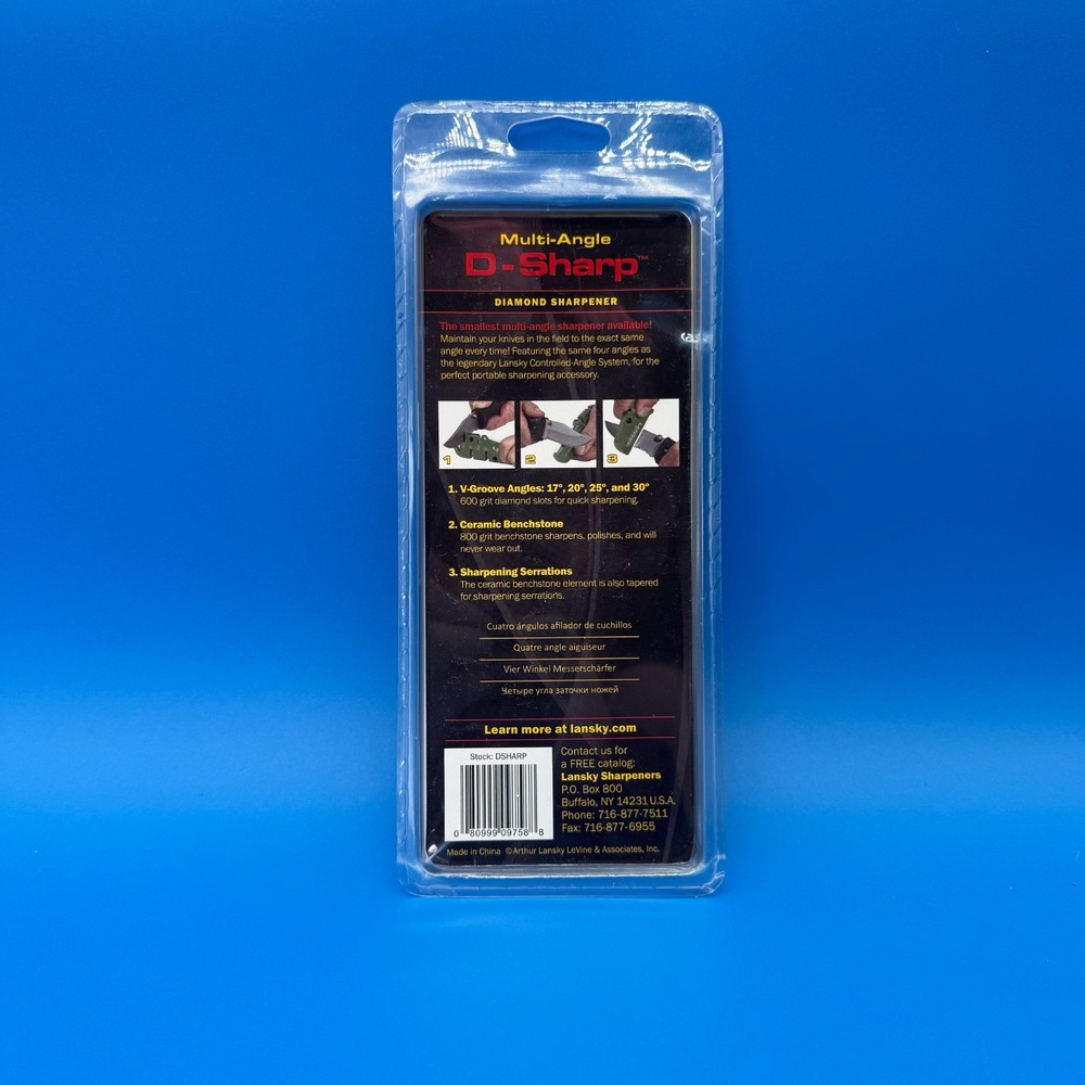 Lansky D Sharp Diamond Pull Through Quad Angle Knife Sharpener with Metal Handle