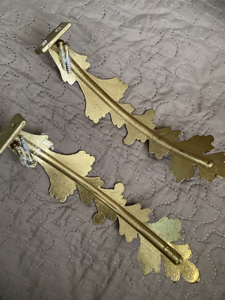 Vintage Brass Curtain Tie Backs Hooks