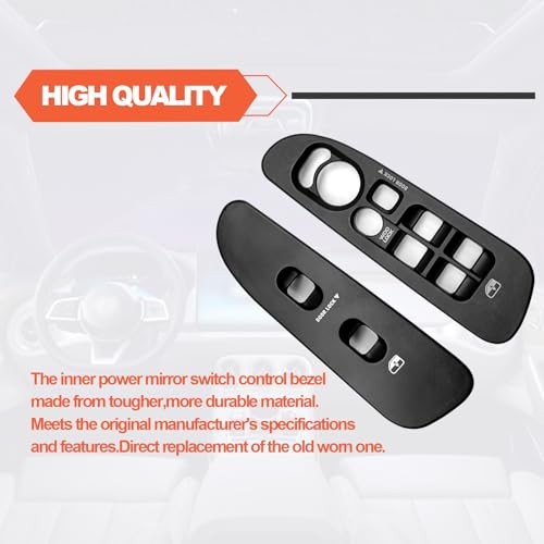 Front Driver Left Side and Passenger Right Side Door Window Switch Bezel,
