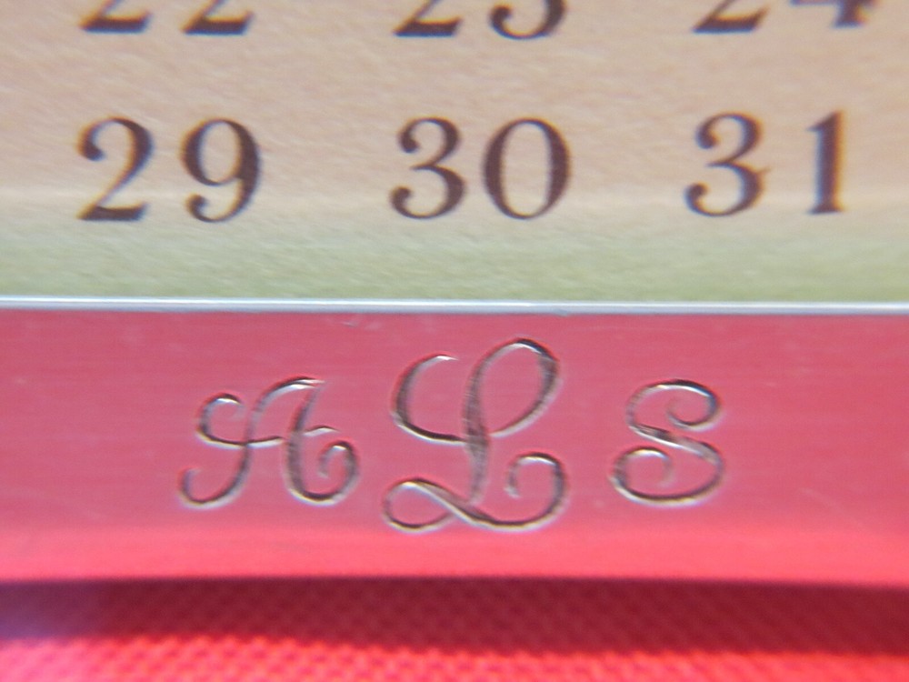 TIFFANY & CO MAKERS STERLING SILVER CALENDAR MONOGRAMS