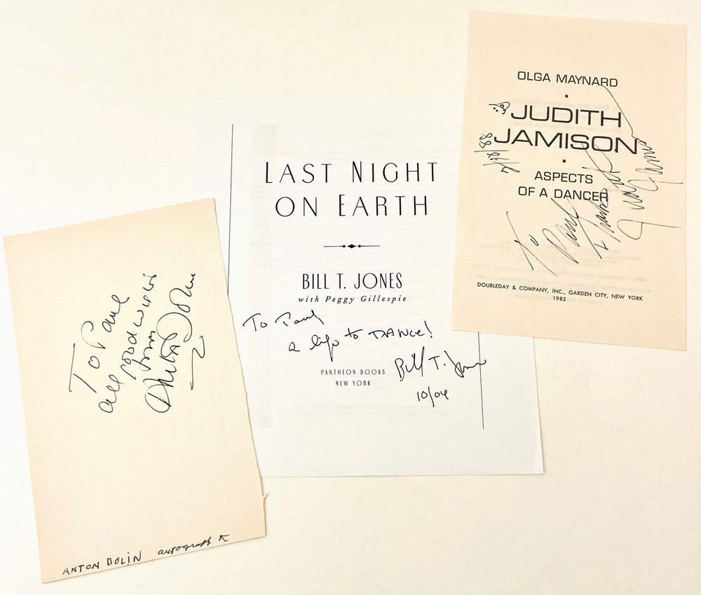 [Dance] Signed Documents- JAMISON, MORRIS, JONES, BARYSHNIKOV ETC