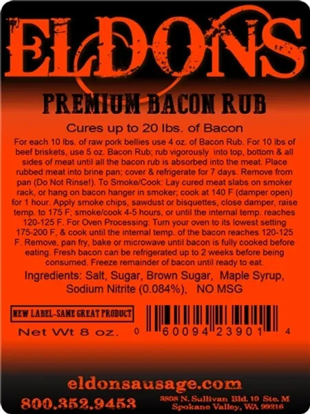 Eldon's Premium Bacon Cure Rub 3 Flavor Sampler Original, Maple, Brown Sugar