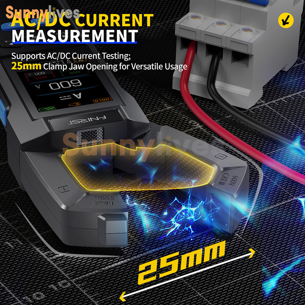 FNIRSI DMC-100 Digital Multimeter Tester AC DC Voltage Current NCV Clamp Meter