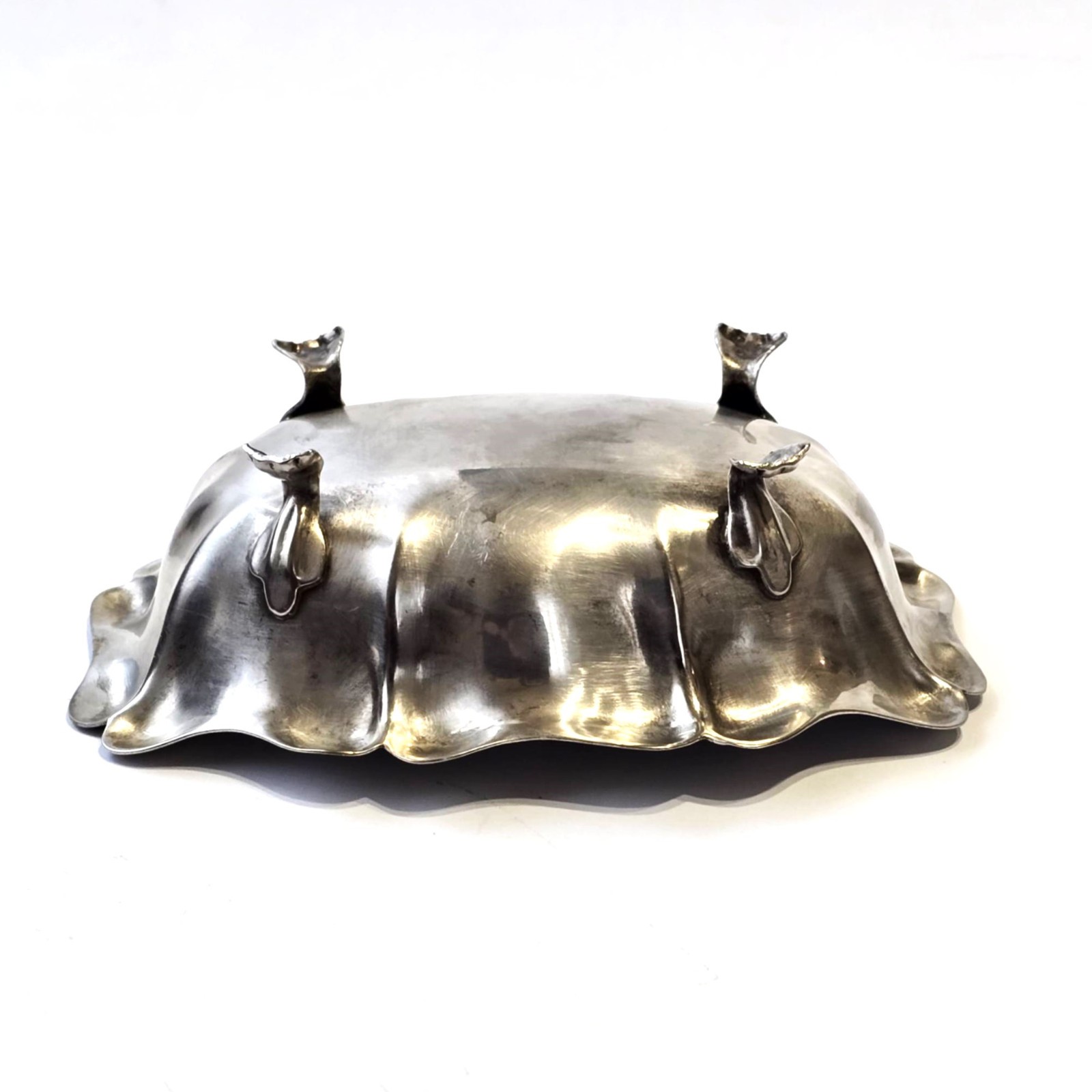 Christian Dior Silver Plated Footed Bowl Vintage Trinket Vanity Dish