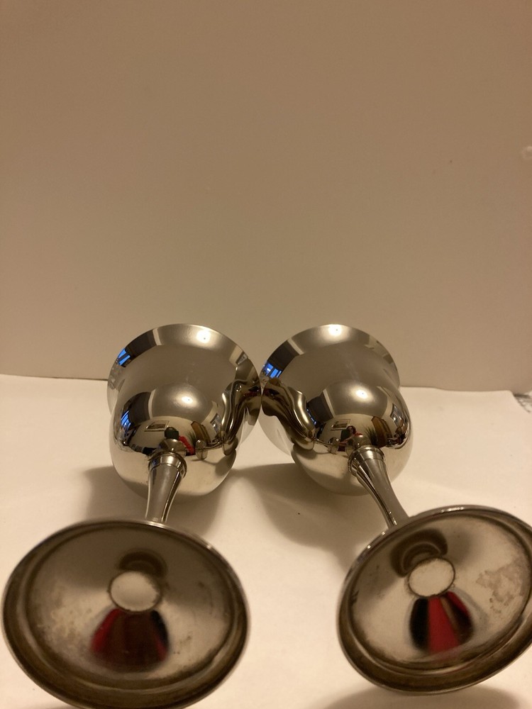 2 vintage Silver colour Wine Goblets
