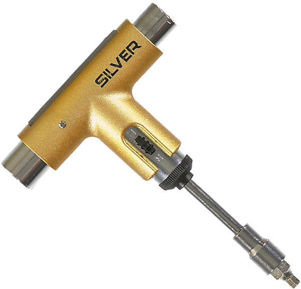 Silver Skateboard Tool Gold/ Chrome
