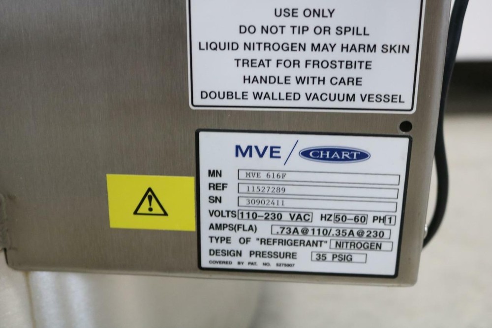 MVE / Chart Industries MVE 616F Cryogenic Freezer