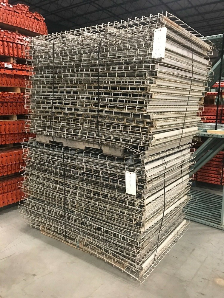 USED Waterfall Wire Mesh Decking Pallet Rack 48"D x 64"W, Pallet Racking.