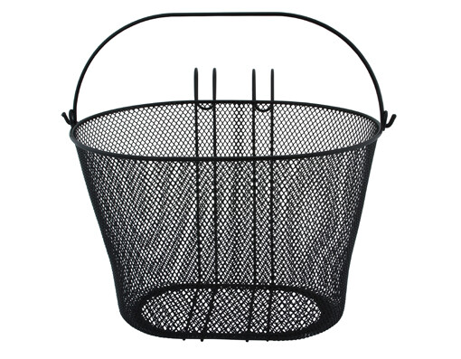 ORIGINAL! OVAL STEEL FRONT MESH BASKET 21-H BLACK.