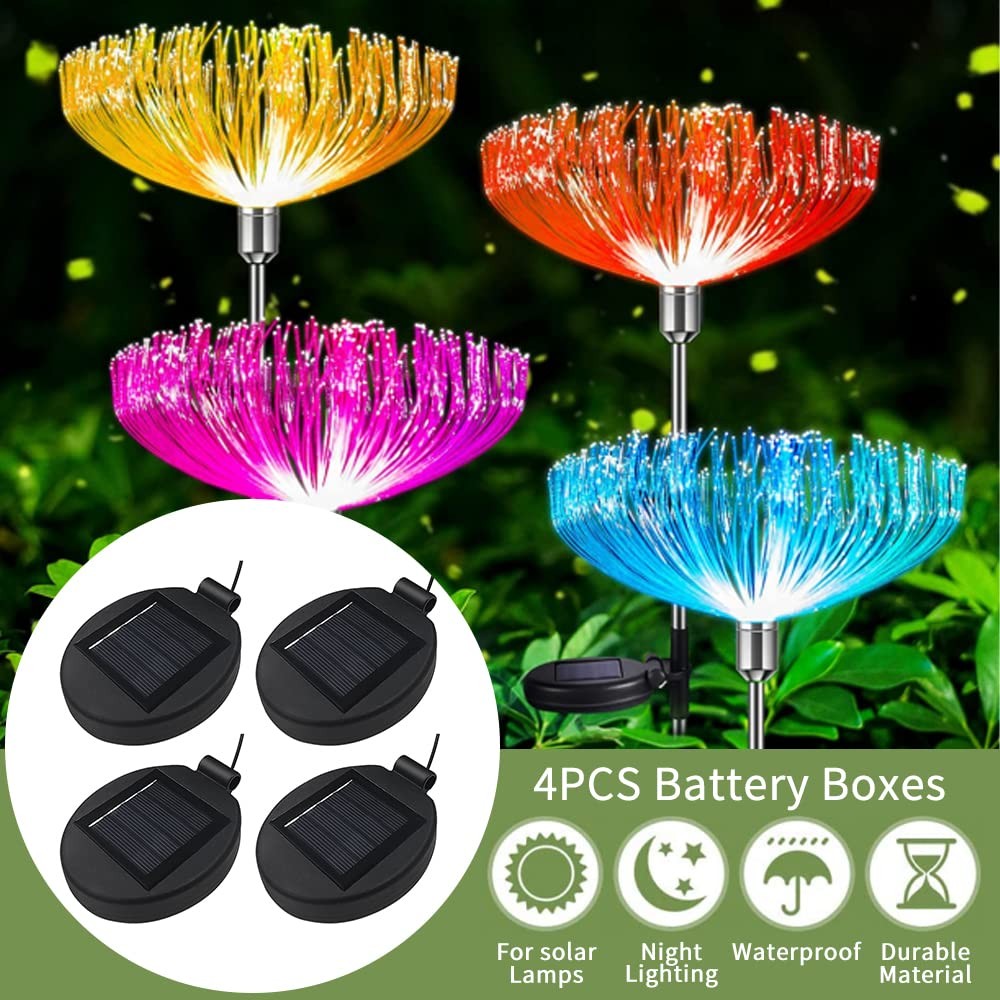 Solar Lantern LED Panel Lid Replacement Lights for Garden Decor 4 Pack