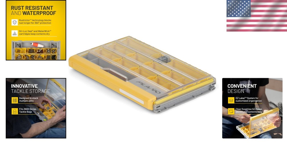 Gray & Yellow EDGE Terminal Tackle Storage, Rust-Resistant