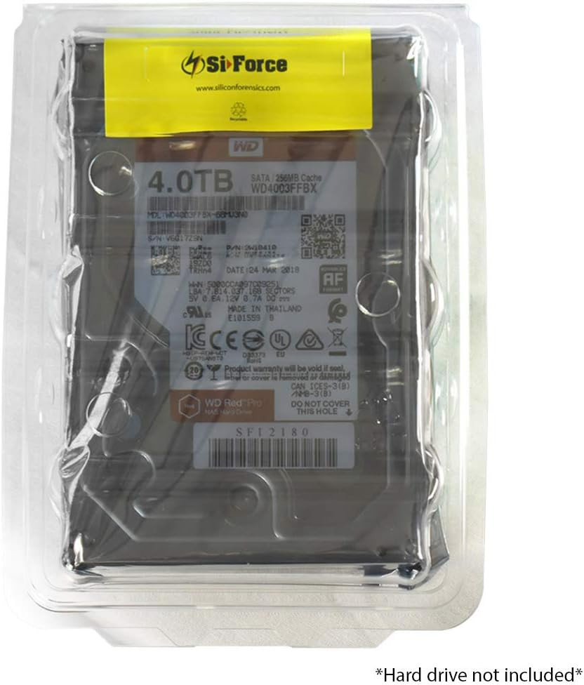 Plastic ESD Clamshell Case for 3.5" Internal Hard Drives (3.5" 10 Pack)