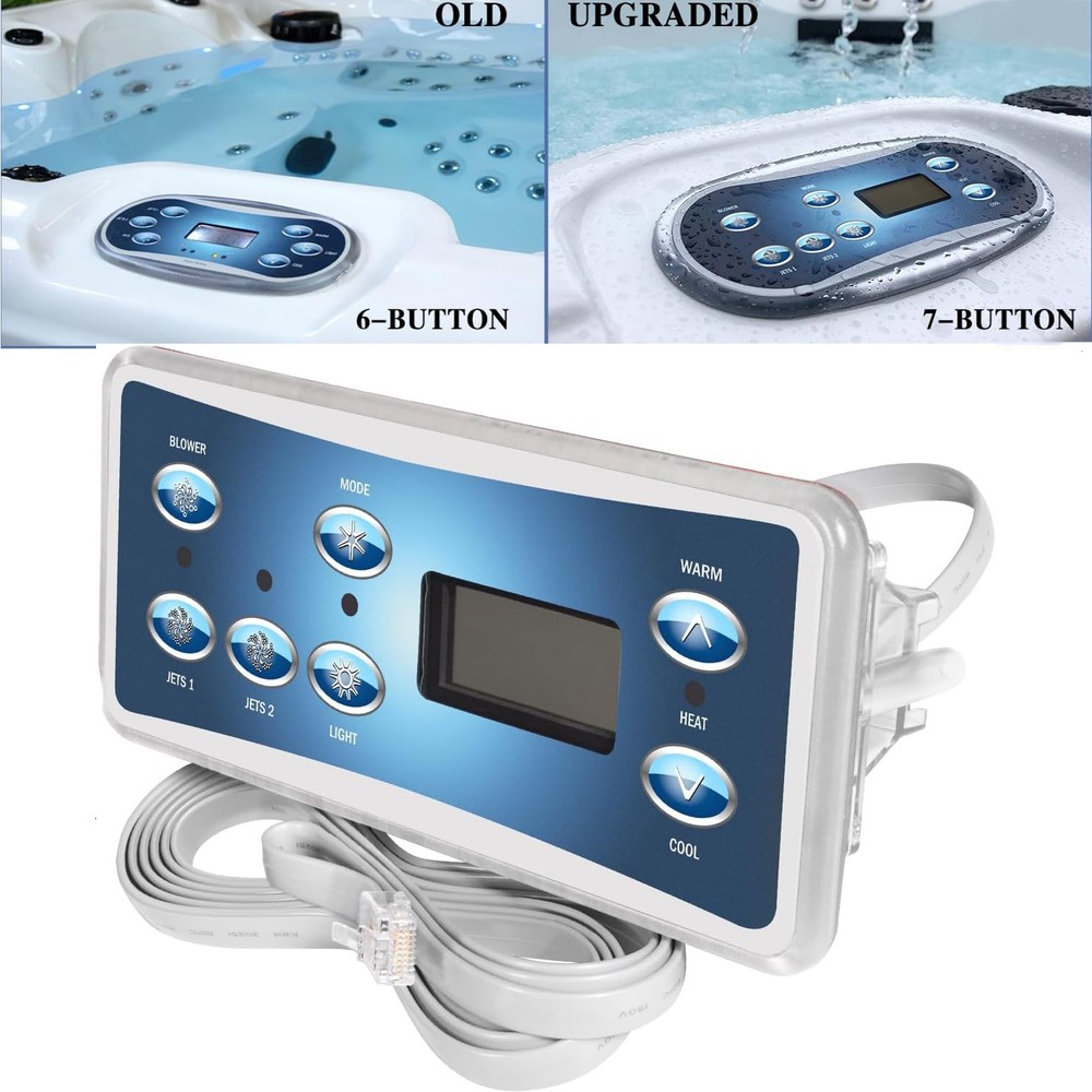 for Balboa 53189  VL701S Topside Control Panel with 7Button with Phone Plug Type