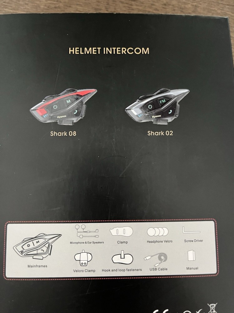 Hysnox Motorcycle Helmet Bluetooth Headset Shark-08