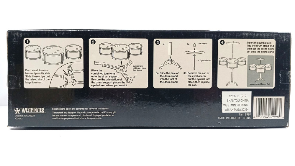 Westminster Desktop Drum Set Silver Color New open Box