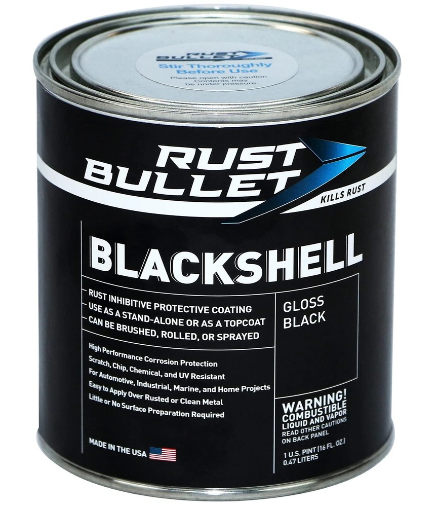 Rust Bullet Blackshell - Gloss Black - 1 Pint - Corrosion Preventive C