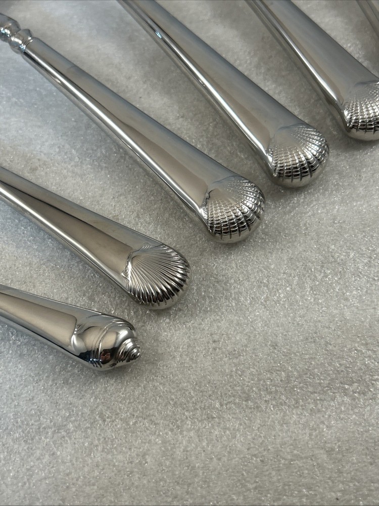 7 pc Reed & Barton Gloucester Shell Williamsburg Stainless Serving Flatware Set