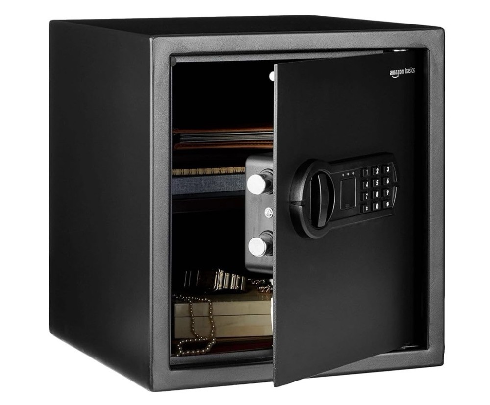 Black small safe for home or office