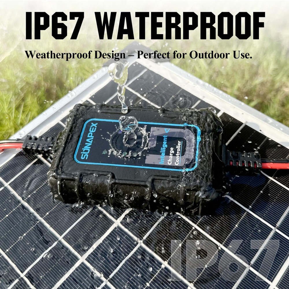 Solar Charger Controller 12V: 10A PWM Intelligent Solar Panel Controller 12Vo...