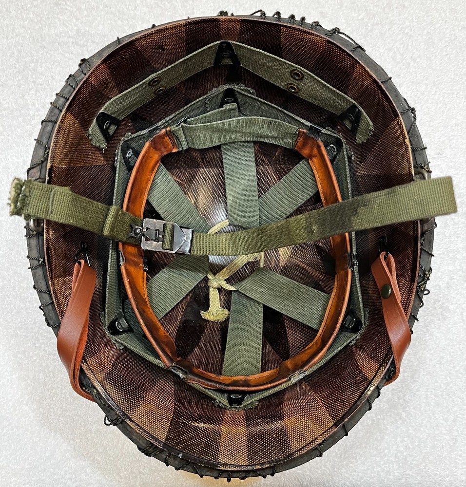WWII US Army 2 Panel M1 Combat Medic Helmet Complete - Please Read Description