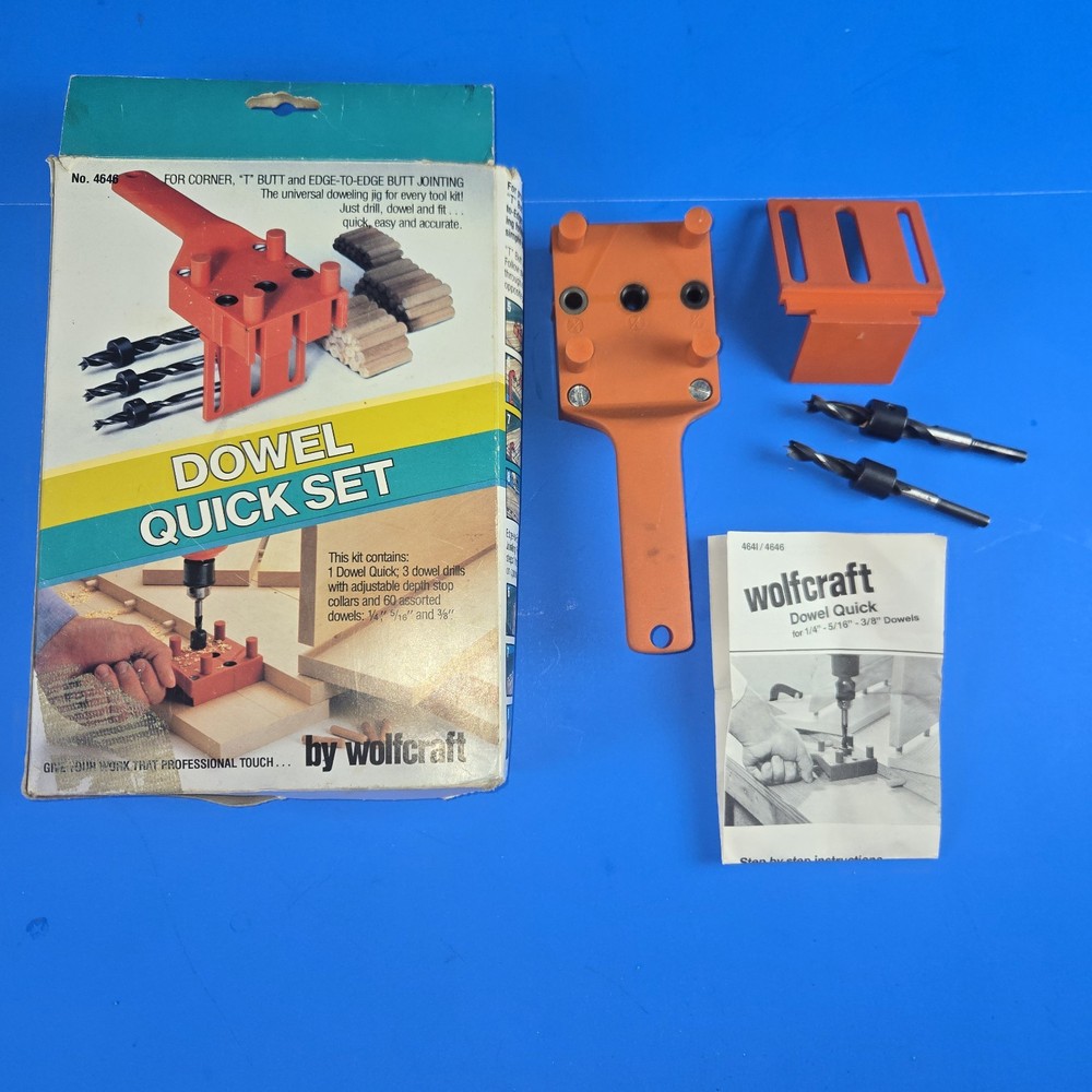Wolfcraft 4646 Dowel quick set kit.