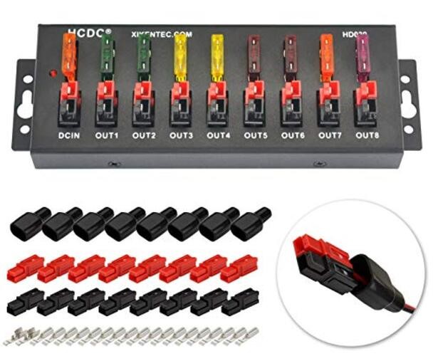 1 in 8 Out 40Amp Connector Power Splitter Distributor Source Strip Module
