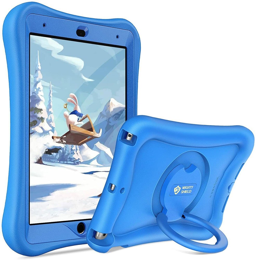 For iPad 9th/8th/7th Gen Rotating Stand Case Rugged Cover with Screen Protector