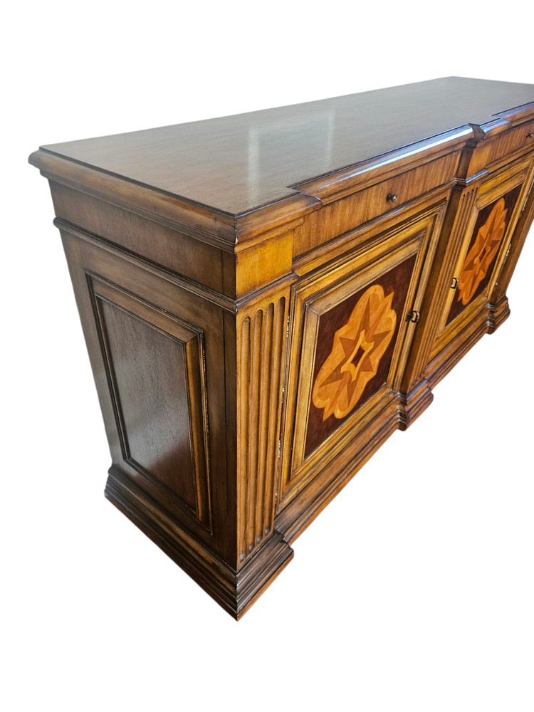 Ethan Allen Marquetry Sideboard Buffet Console Server Lombardy