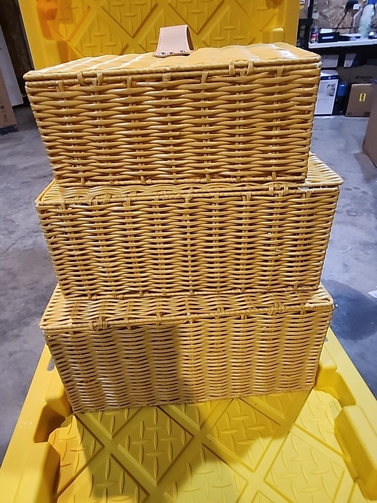 wicker basket set