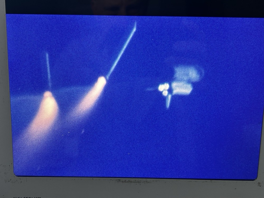 1981 NASA KSC Shuttle Columbia Booster Separation Presentation Transparency #64