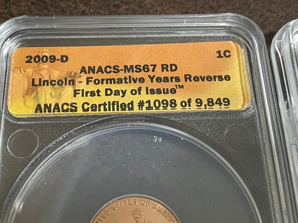 2009-P D ANACS Lincoln Formative Reverse First Day Issue MS67 #1098